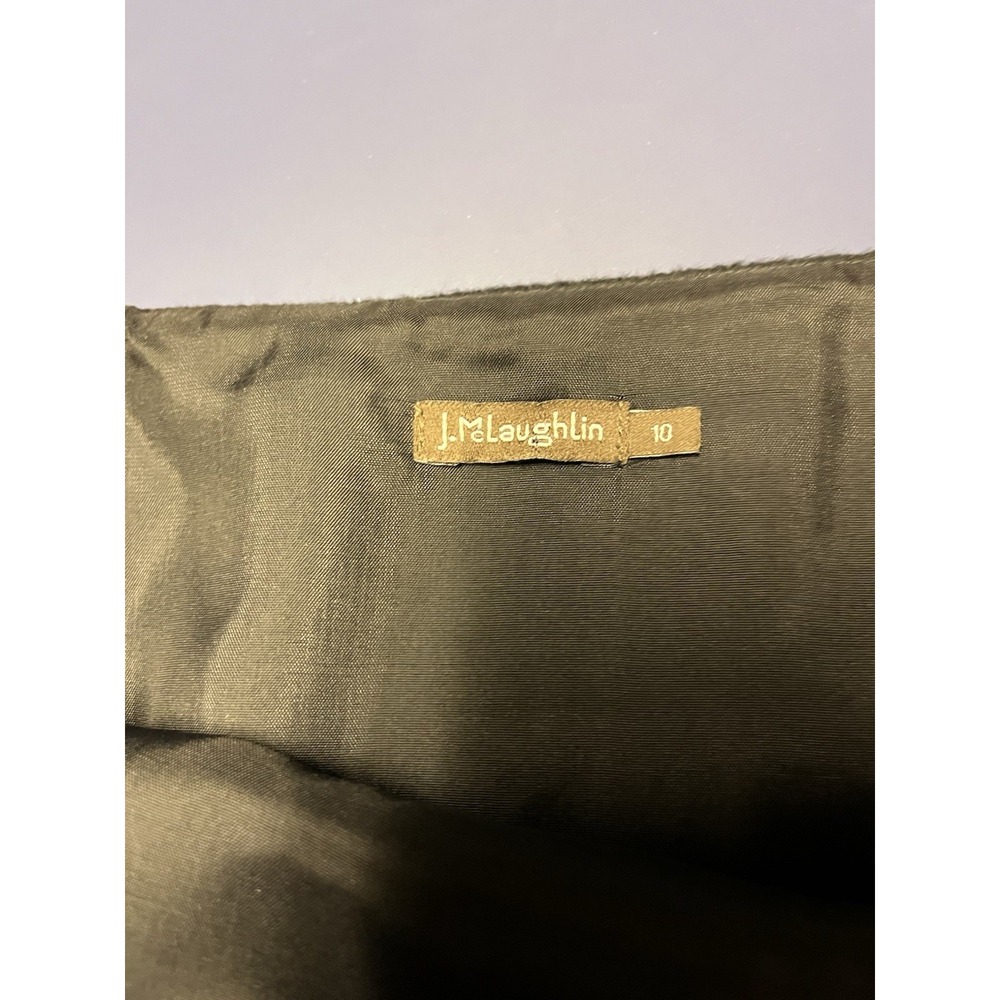 J. McLaughlin‎ Black Wool Cashmere Diamond Pattern Pencil Skirt Size 10 Classic - Picture 9 of 10